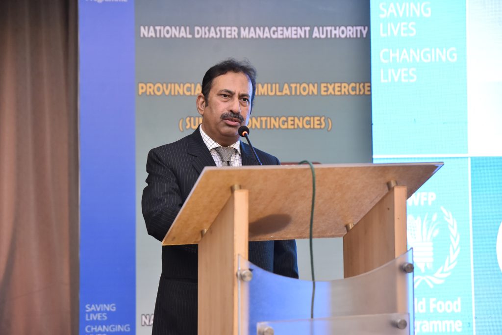 Mr. M Issa Memon DG TMR Wing briefing at Disaster Management Workshop